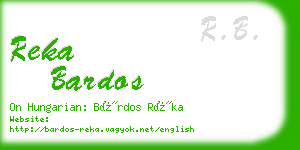 reka bardos business card